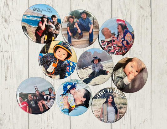 Custom Round Photo Magnets (9 buttons for $25)